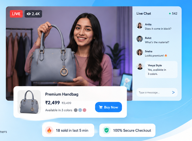 Veeya live shopping experience